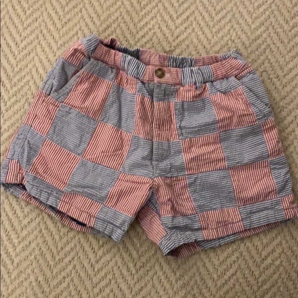Chubbies Seersucker Red White and Blue shorts